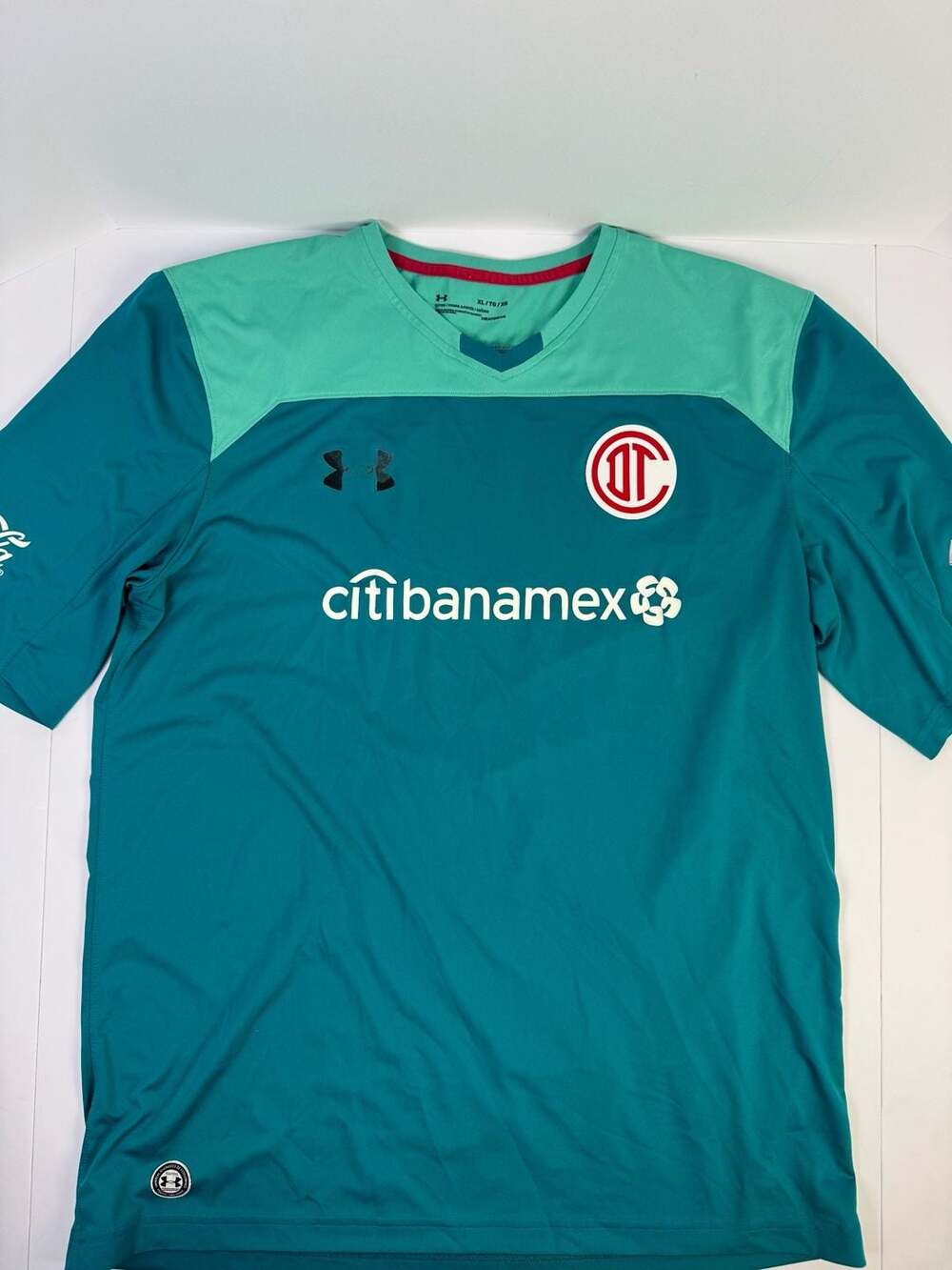 Under Armour Deportivo Toluca FC 2017-18 Goalkeeper Soccer Jersey Teal XL